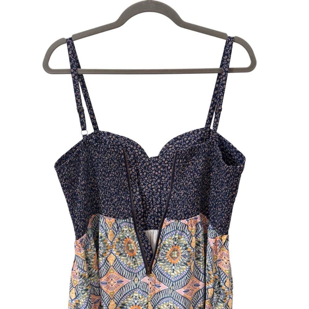 NWT Current Air Quilted Top Maxi Dress in Navy Multi Size Medium - Picture 6 of 14